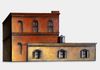 VI (buildings with shutters), 1999, Oil on wood, 25½ x 47¾  x 4 in. (65 x 121 x 10 cm)