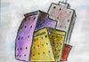 Untitled, 2003, Ink, acrylic and wash on paper, 6¼ x 6¼ in. (16 x 16 cm)