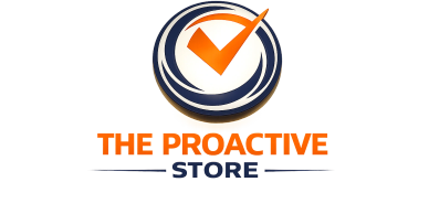 Logo of The Proactive Store with a checkmark.