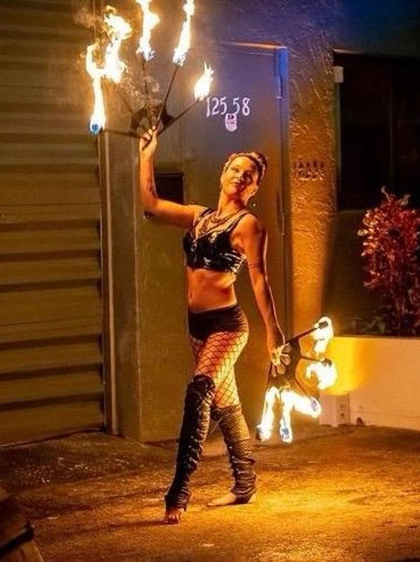 Fire dancer entertainment