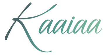 Stylish handwritten name 'Kaiana' in teal gradient.