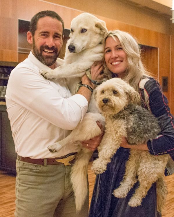 Fred (blonde) dog & family. Afghanistan veteran & dog. Canine Event Photography, Ameristar Casino