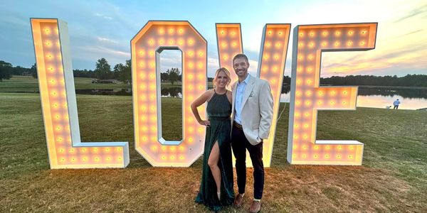 Large LOVE Marquee lettering