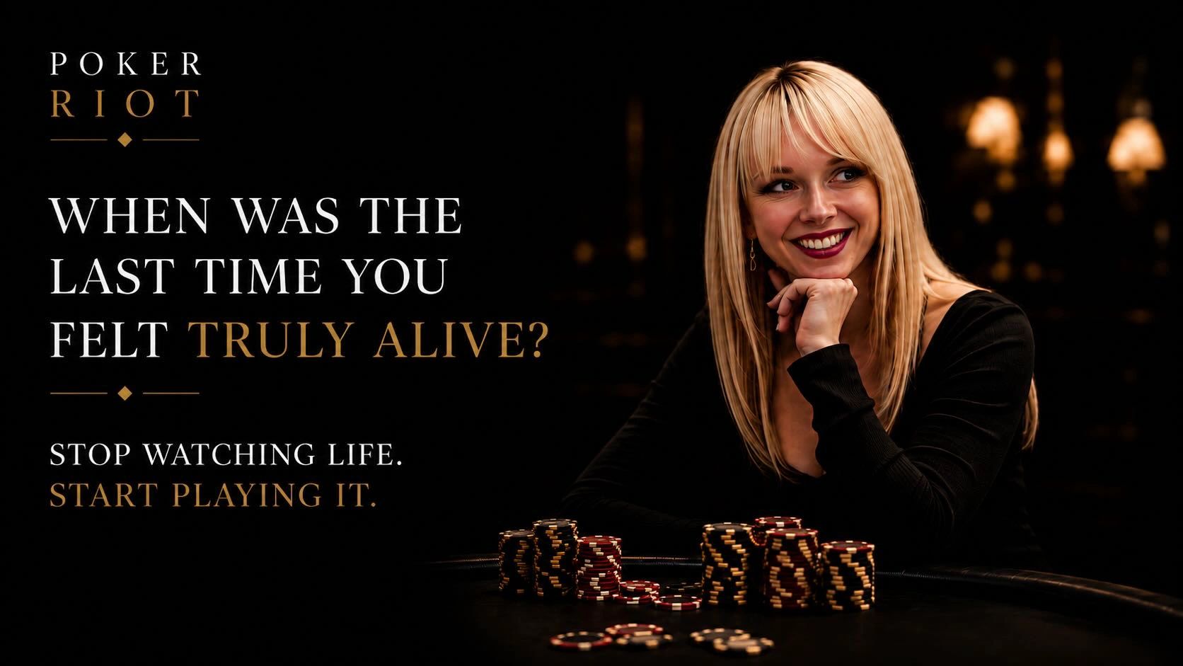 Emilia Riot in a London casino, offering exclusive poker experiences and unforgettable evenings.