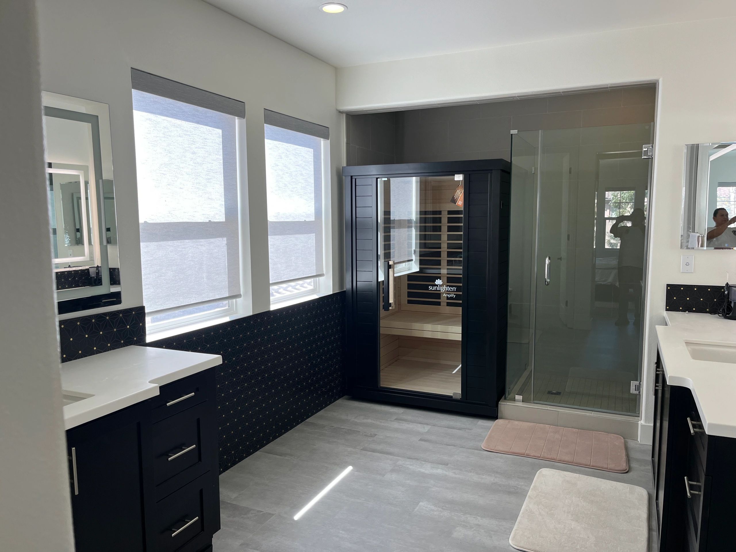 Bathroom Remodel with a sauna. 