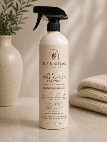 Home Ritual anti-dust multi-surface cleaner spray bottle.