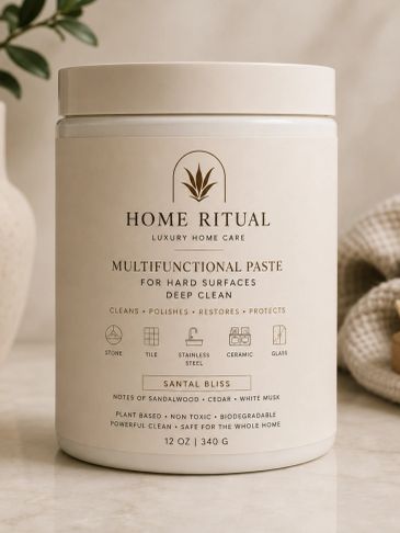 Luxury multifunctional paste for cleaning various surfaces.