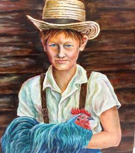 "Farm Boy" ,  oil on canvas , 16'x20'