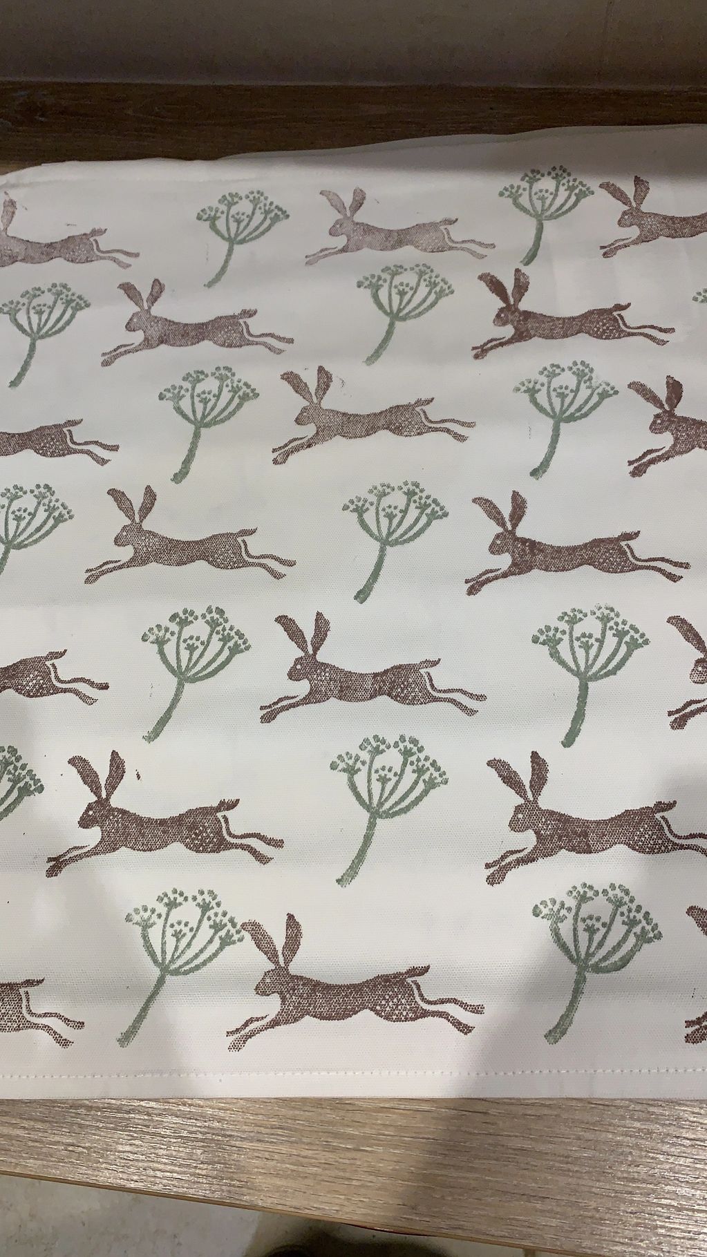 Hare and plant T Towel