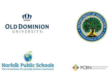 logos of Old Dominion Univ., Depart. of Edu, Norfolk Pub Schools, & Perkins Collab Resource Network