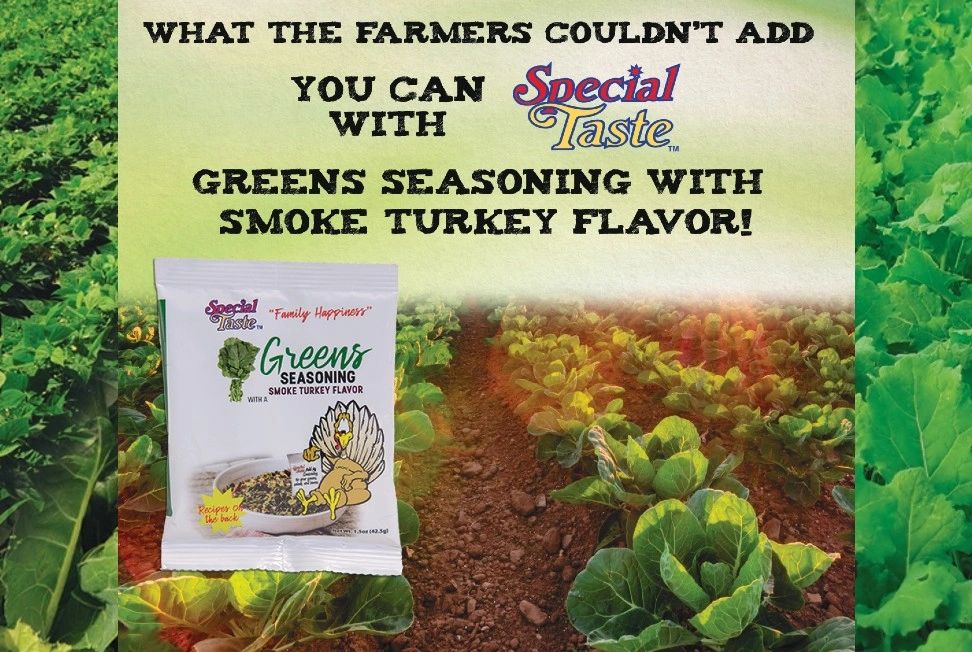 SPECIAL TASTE GREENS SEASONING with SMOKE TURKEY FLAVOR (1.5oz-6 PACK)