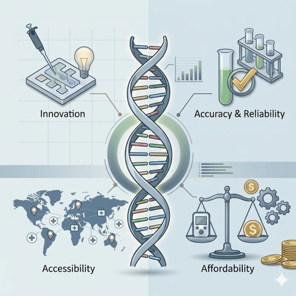 This visual highlights Microworld Biotech's commitment to delivering diagnostic solutions that are i
