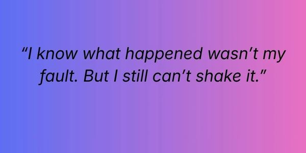 Quote about struggling to let go of guilt despite knowing innocence.