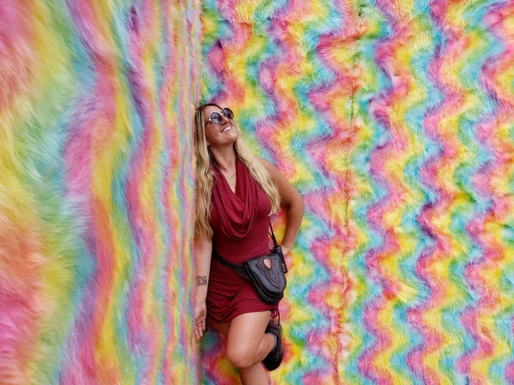 Photo op and and art at Faster Horses Festival. 