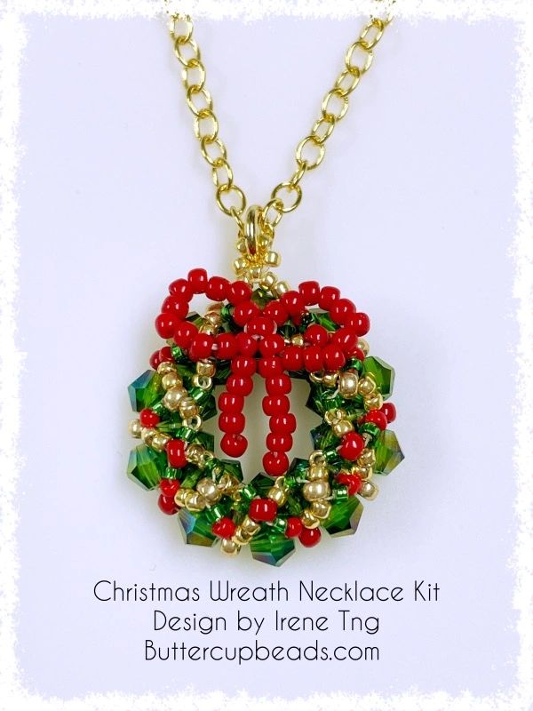 Miniature Christmas Wreath Necklace Kit