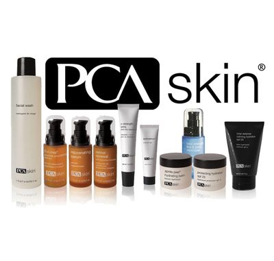 PCA clinical grade skincare line for acne, rosacea, hyperpigmentation, melasma, dermaplaning.