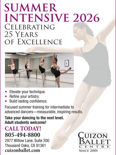 Flyer for Quizon Ballet Centre's 2026 Summer Intensive celebrating 25 years.