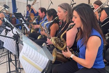 Sapphire Jazz Ensemble saxophone section at the J Resort