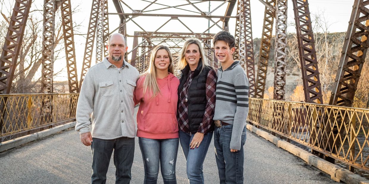 Picture of Kimberly Stebly, the owner, and her family.