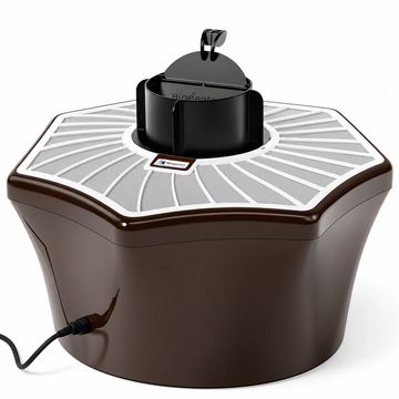 Electric indoor compost tumbler for kitchen waste.