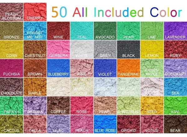 50 assorted colors of mica powders