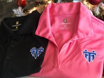 Men’s and women’s polos. 
