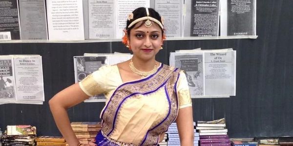 Indian classical dancer in striking pose