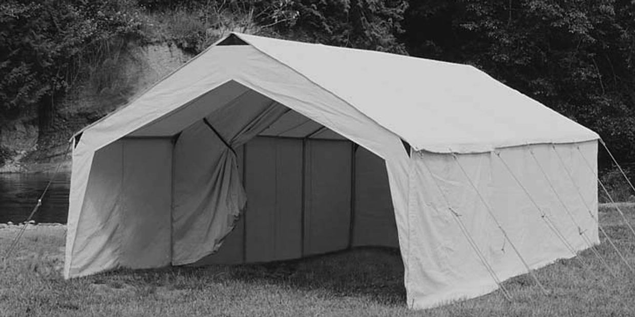 canvas tent porch