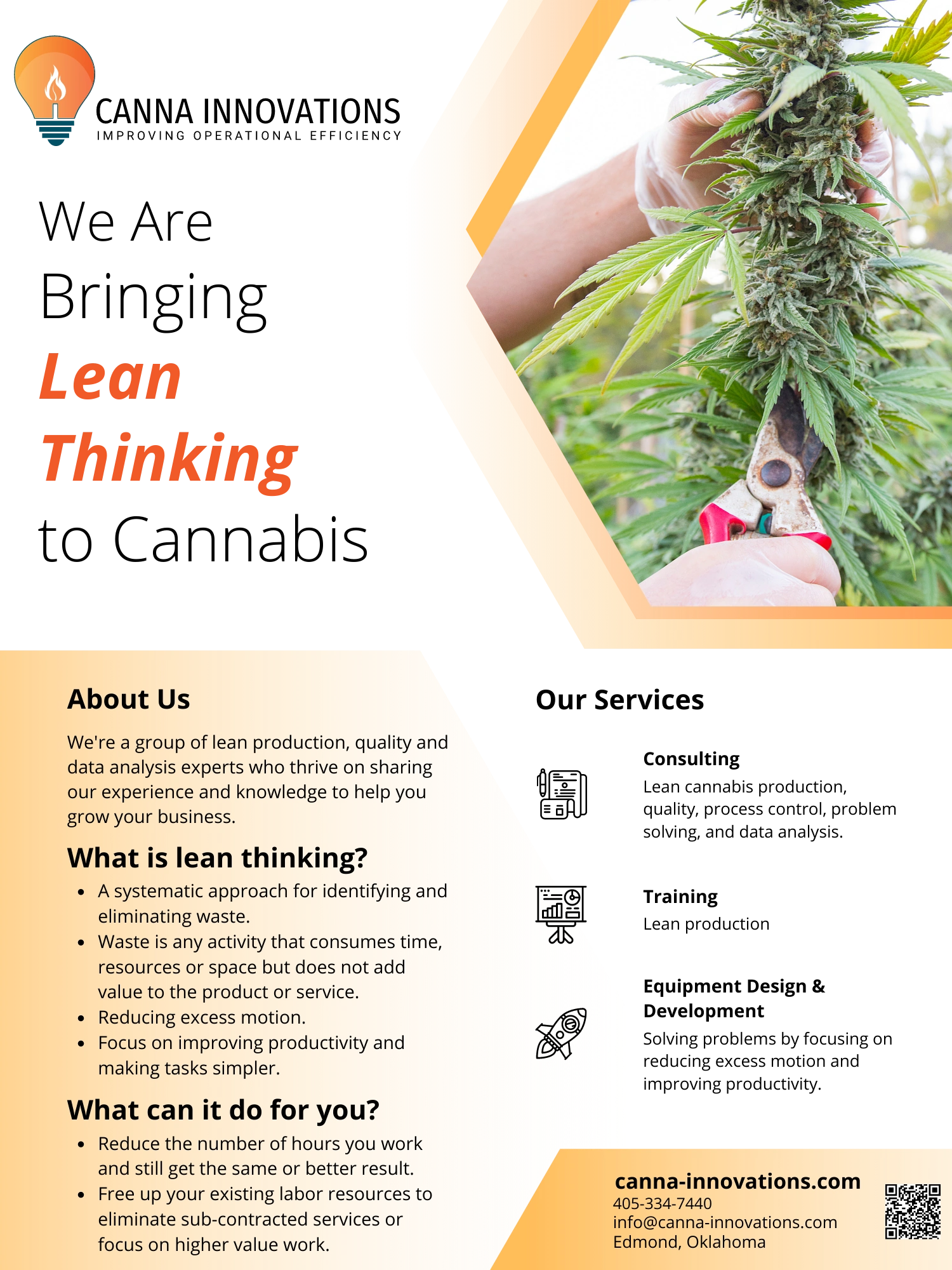Lean, efficiency consulting for cannabis