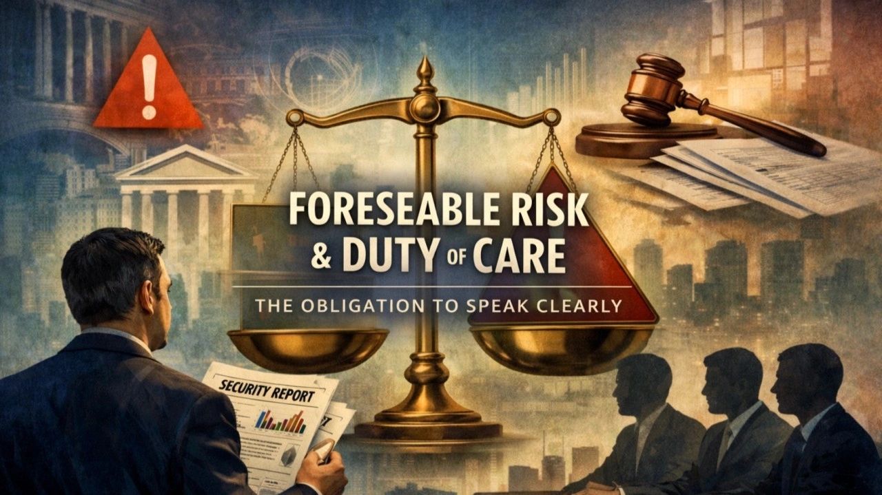 Duty of Care: Foreseeable Risk and the Duty to Speak