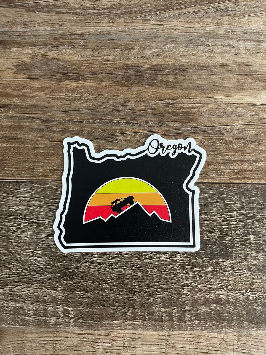 Oregon Yota Retro State Sticker with choice of vehicle (4Runner, FJ ...