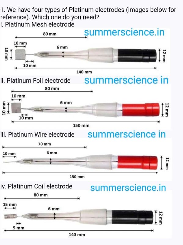 Platinum Electrodes with different types