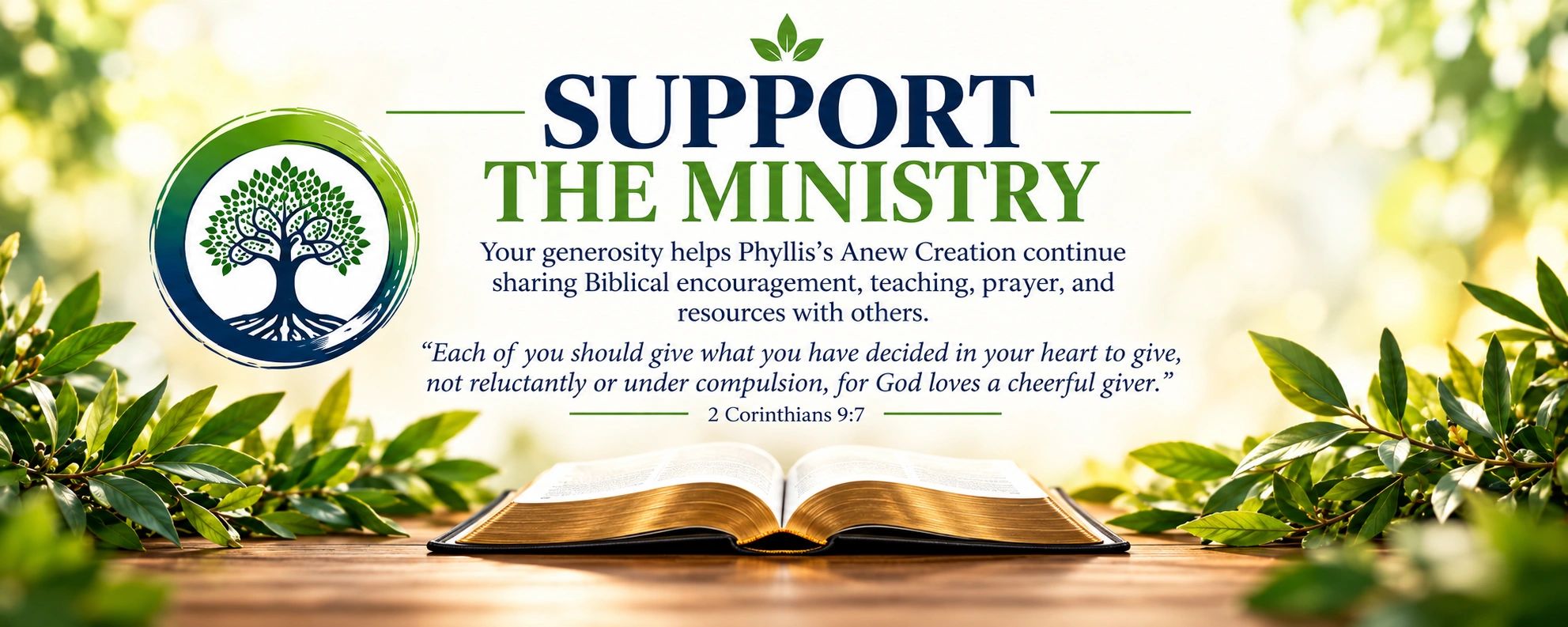 Support the ministry with generosity for biblical encouragement and resources.