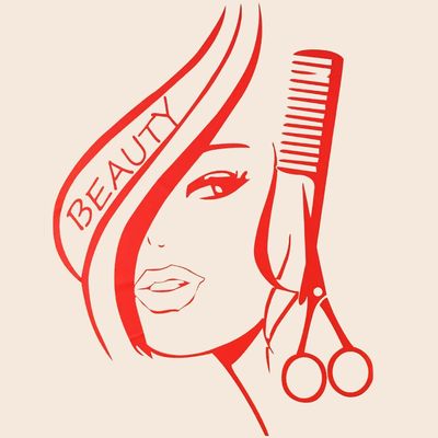 Beauty Image with lady outlined in red