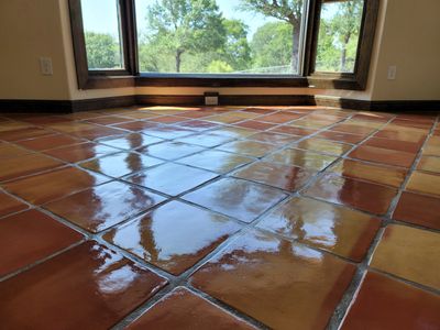 12x12 Hexagon Tile in Brown Terracotta Flooring | Handmade Clay Tile