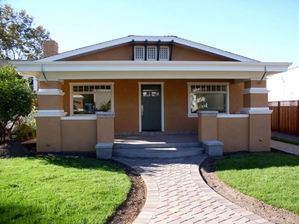 Craftsman bungalow beautifully restored to it's original glory with full width open covered porch