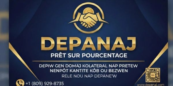 Advertisement for Depanaj offering loans with interest.