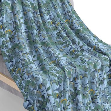 Blue Aspen Trees with Camo Green Leaves