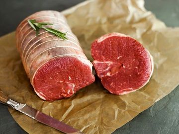 Aberdeen Angus Beef Brisket, rolled & strung. Born & reared in Malpas.