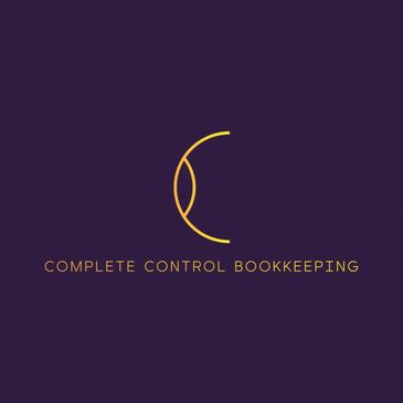 Partial circle with 2 arcs overlapping in the middle. Below is text COMPLETE CONTROL BOOKKEEPING