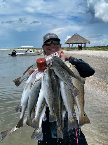 Wade fishing for speckled trout and redfish