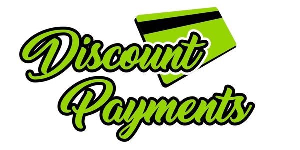 Green-themed logo with the words 'Discount Payments' and a credit card graphic.