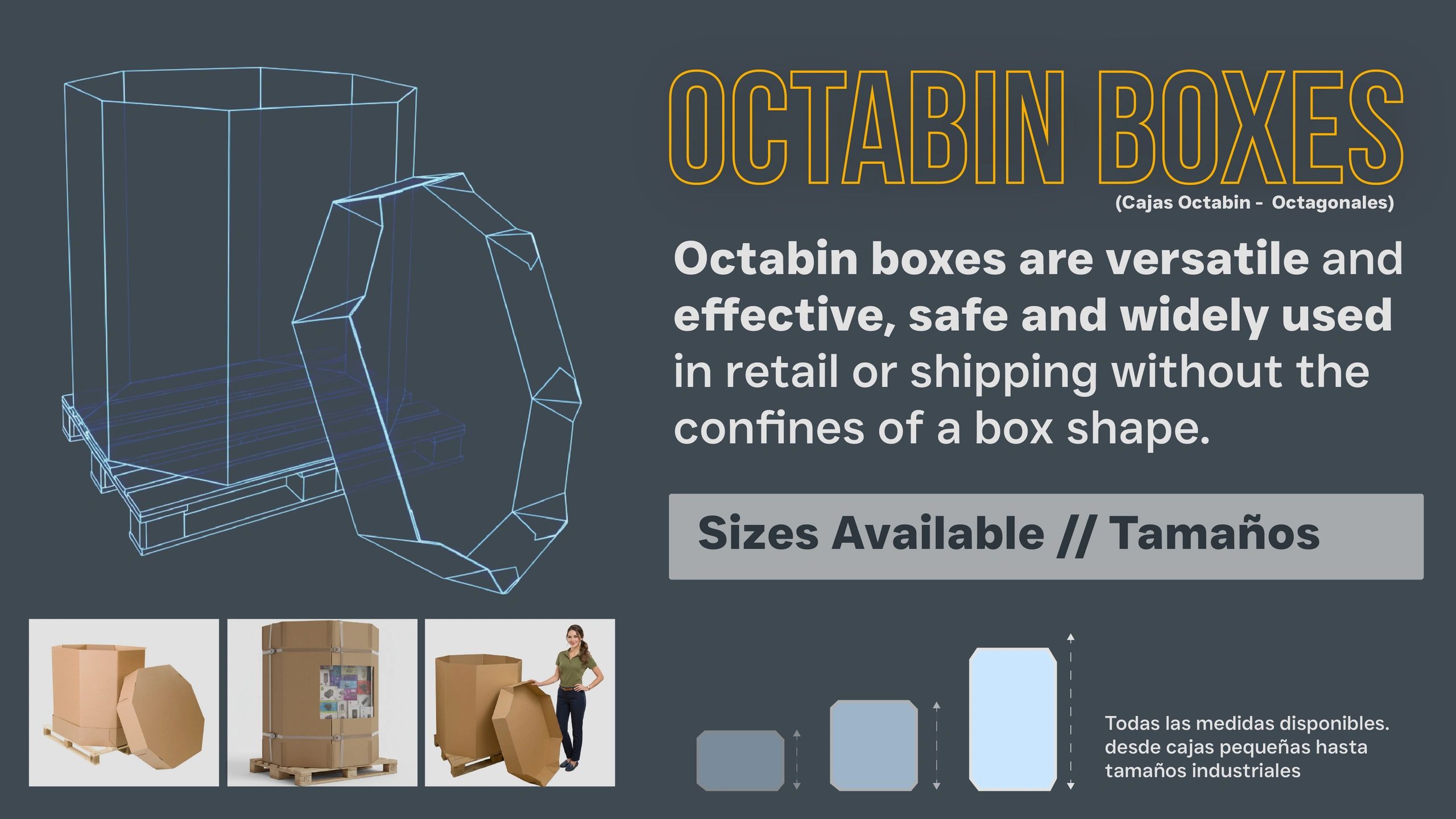 Octabin boxes are versatile, safe, and widely used for retail and shipping beyond traditional box shapes.