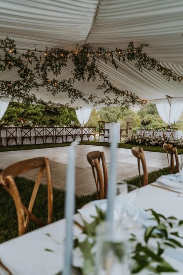 dreamy candelit private home tented wedding, johnson city tennessee