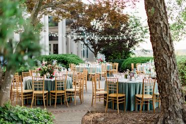 teal summer wedding at private estate