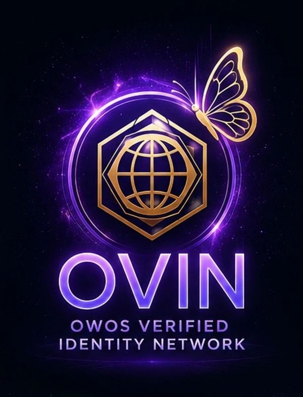 OVIN logo with a glowing butterfly and globe.