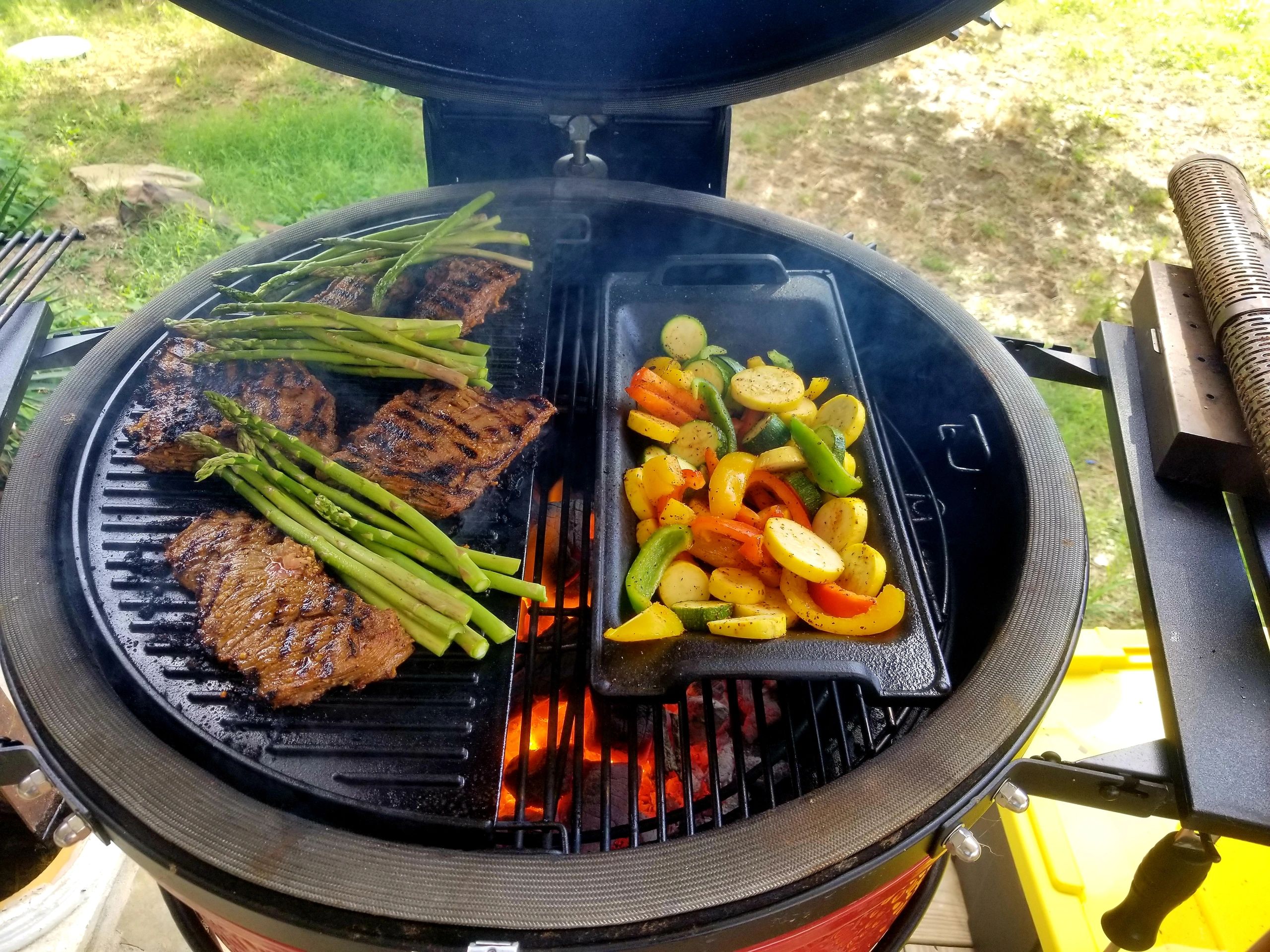 Kamado Joe with Fajitas