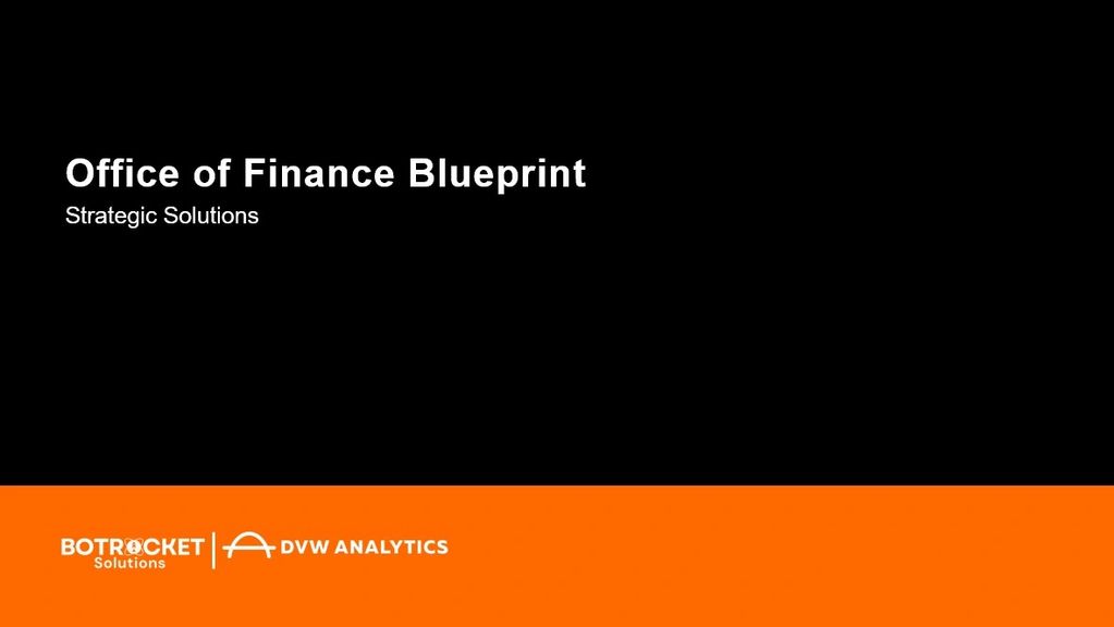 Office of Finance Blueprint
