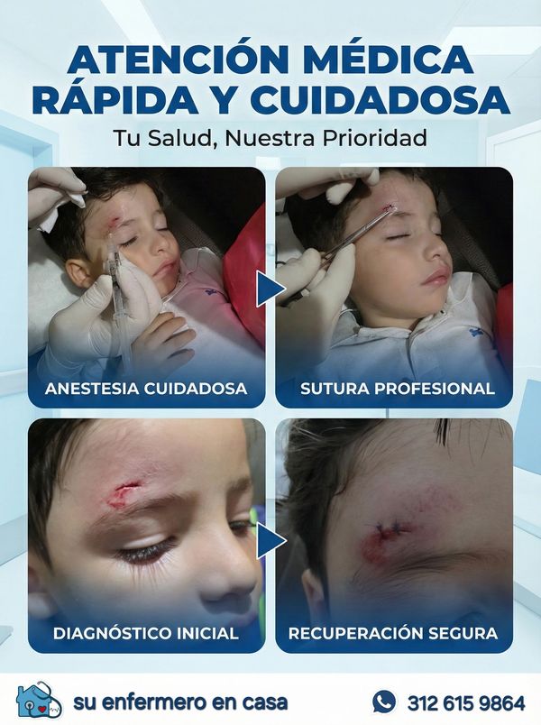 CURACION DE HERIDAS, CAMBIO DE APOSITOS, SUTURA DE HERIDAS Y RETIRO DE SUTURAS EN TU DOMICILIO.