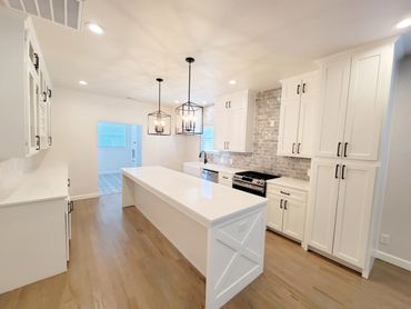 An all-white kitchen